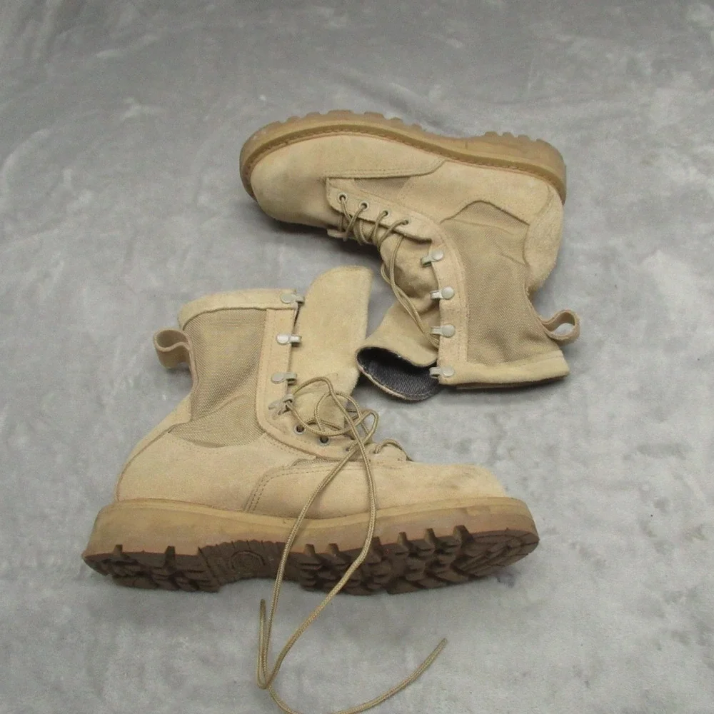 Rocky Combat Boots Mens 5.5 R Tan‎ Suede Gore-Tex Military Tactical Outdoor 790G